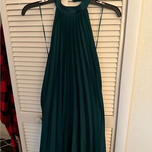 Abercrombie pleated green Halter Dress